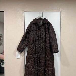 Versace Dark Brown Puffer Coat